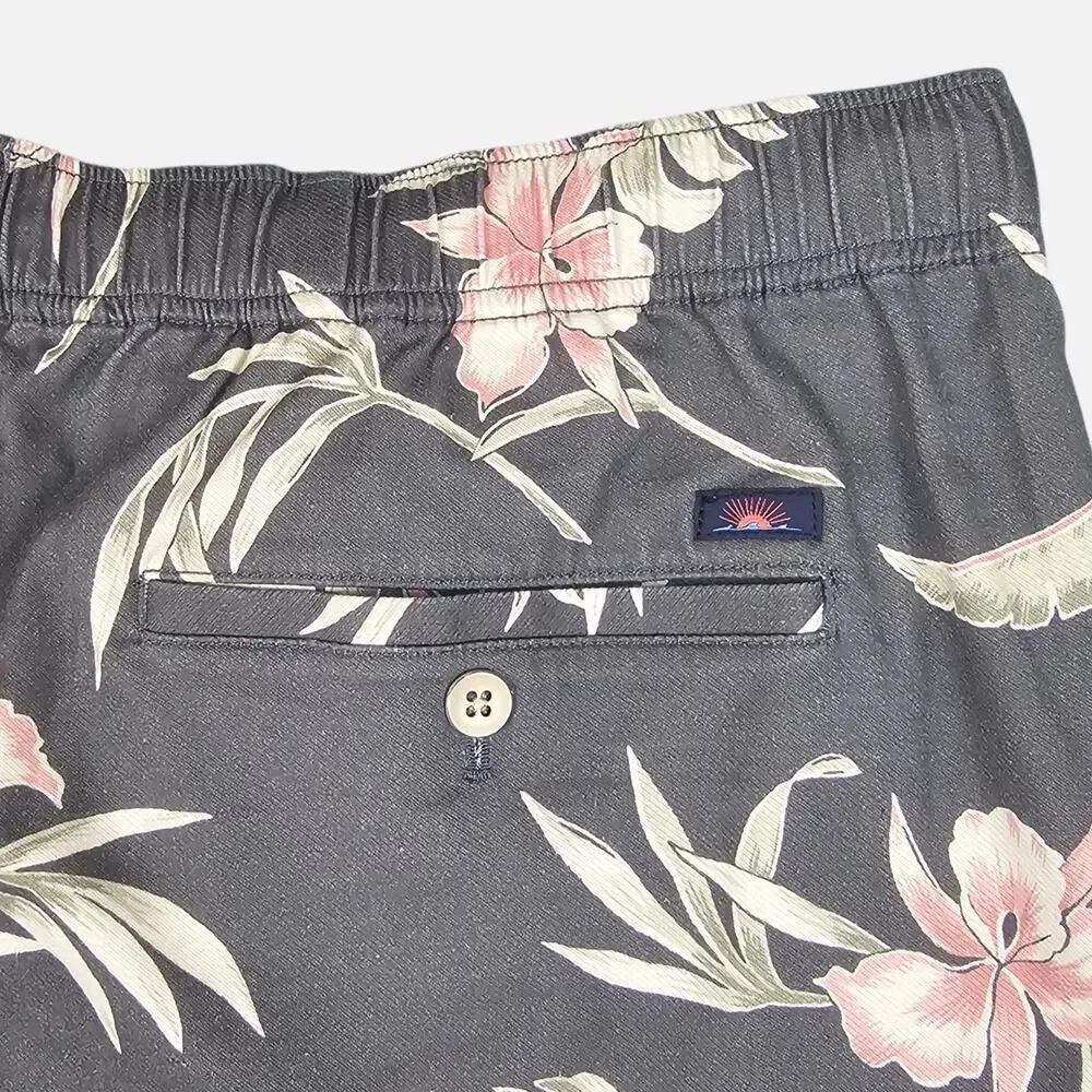 NWT Faherty Shorts Mens XXL Gray Essential Drawstring Lightweight Tropical